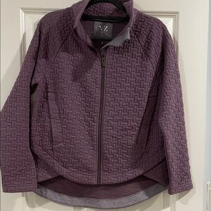 NIC+ZOE Textured Plum Utility Jacket